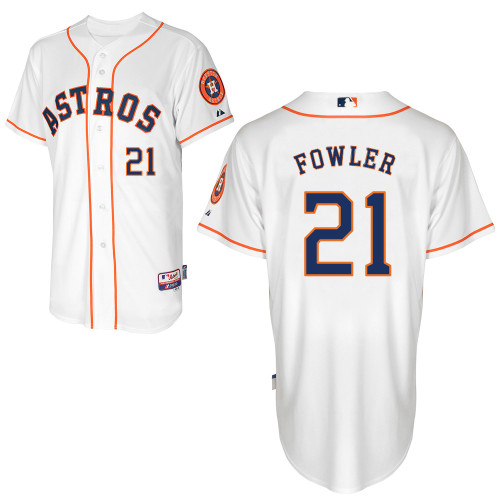 Dexter Fowler #21 MLB Jersey-Houston Astros Men's Authentic Home White Cool Base Baseball Jersey